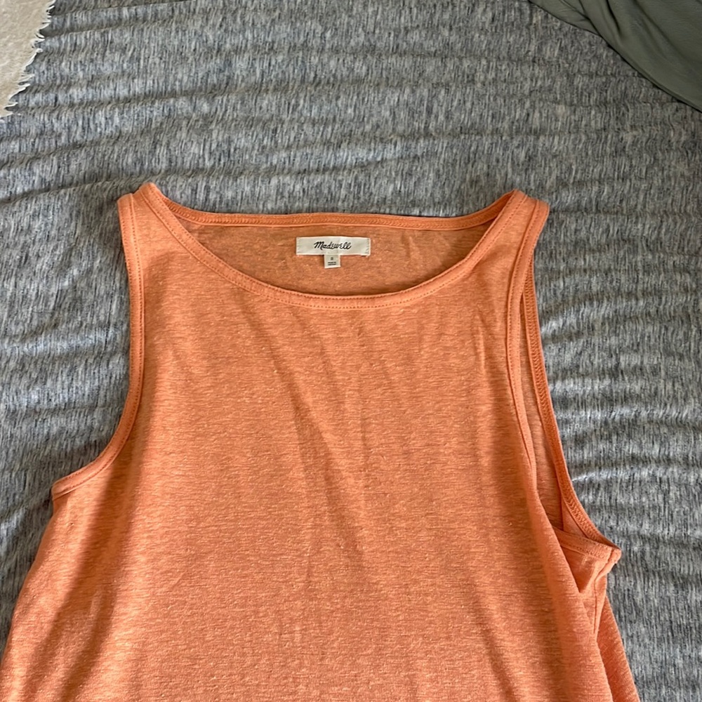 Madewell linen blend tank top